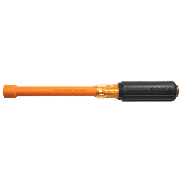 Klein Tools 646916INS 9/16-Inch Insulated Nut Driver 6-Inch Hollow Shaft