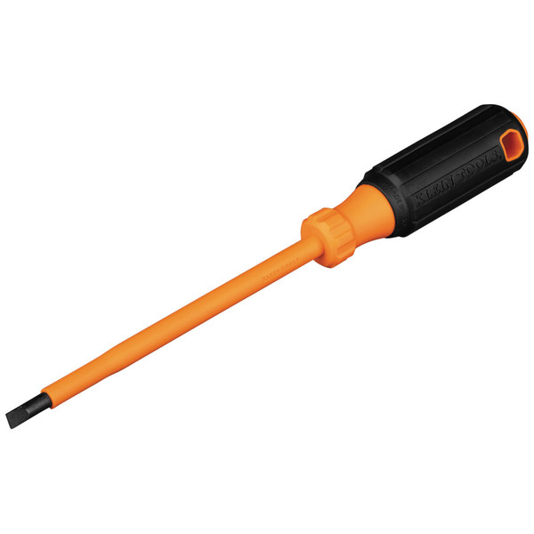Klein Tools 6826INS Insulated Screwdriver, 1/4-Inch Cabinet, 6-Inch Round Shank