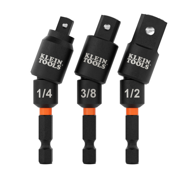 Klein Tools 65813SW Swivel Impact Driver Socket Adapter Set, 3-Piece