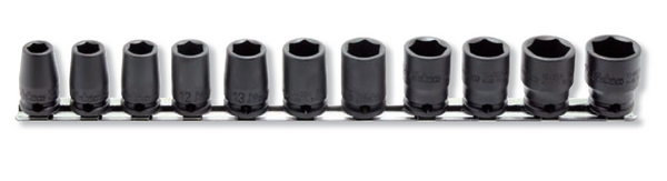 Ko-ken RS13400M/11 3/8 Sq. Dr. 11 Piece Metric Impact 6 point Socket Set 8-19mm