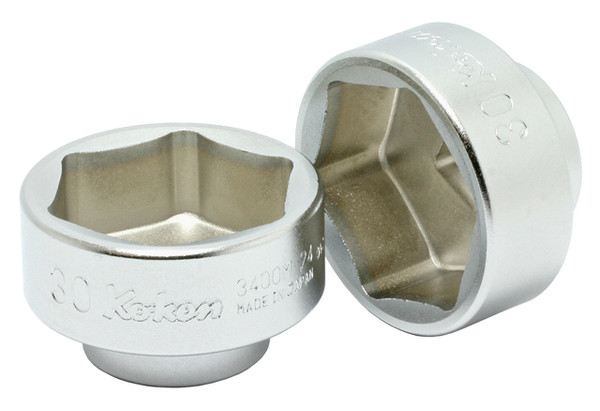 Ko-ken 3400M.24-27 3/8 Sq. Dr. Socket  27mm 6 point Length 24mm
