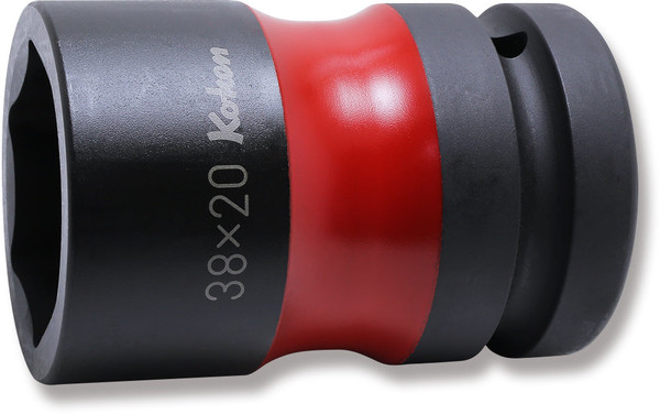 Ko-ken PW8P-38X20 1 Sq. Dr. Rear Wheel Nut Socket  38 x 20mm Hex x Square 83mm Color coded