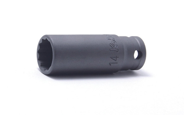 Ko-ken 23305M-14 3/8 Sq. Dr. Socket  14mm 12 point Length 55mm