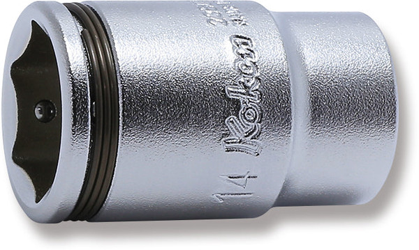 Ko-ken 2350X-14 1/4 Sq. Dr. Semi-Deep NUT GRIP® Socket 14mm
