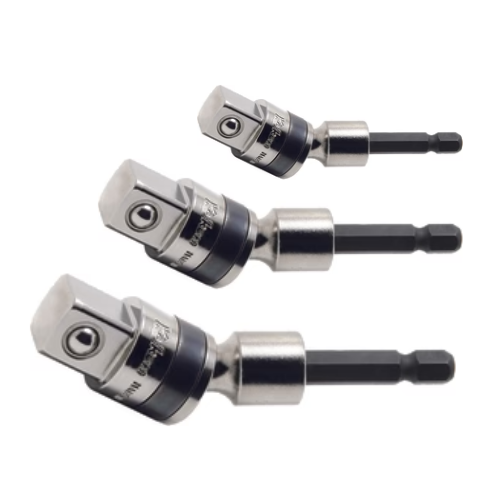 Ko-ken KB-BBD024E/3 1/4 Hex Dr. Universal Adaptors 1/4, 1/2, 3/8 Square Dr. - 3 pieces