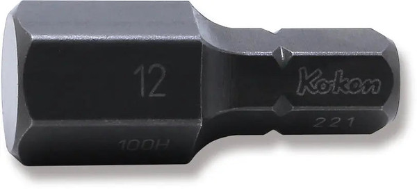 Ko-ken 100H.32-12 5/16 Hex Dr. Bit  12mm Hex Length 32mm