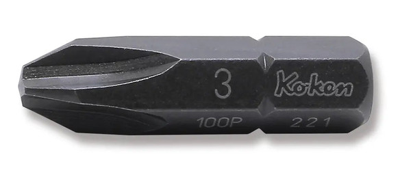 Ko-ken 100P.32-3 5/16 Hex Dr. Bit  PH3  Length 32mm