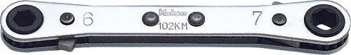 Ko-ken 102KM-12X13 Ratcheting Ring Wrench  12x13mm 6 point Length 146mm Reversible