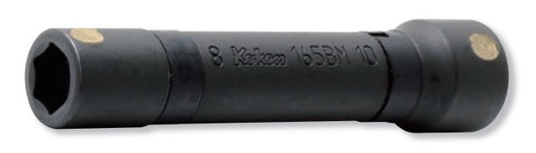 Ko-ken 165BM.100-10X12 1/4 Hex Dr. Double Ended Socket  10 x 12mm 6 point Length 100mm side Magnet