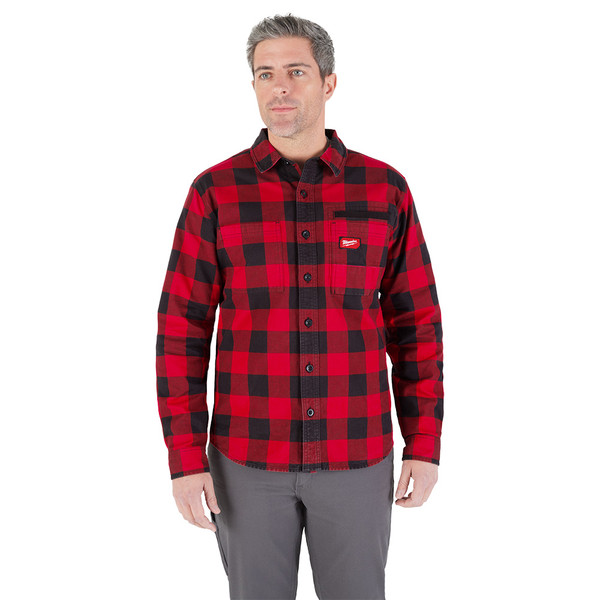 Milwaukee M551R-S GRIDIRON Flannel Shirt - Red S