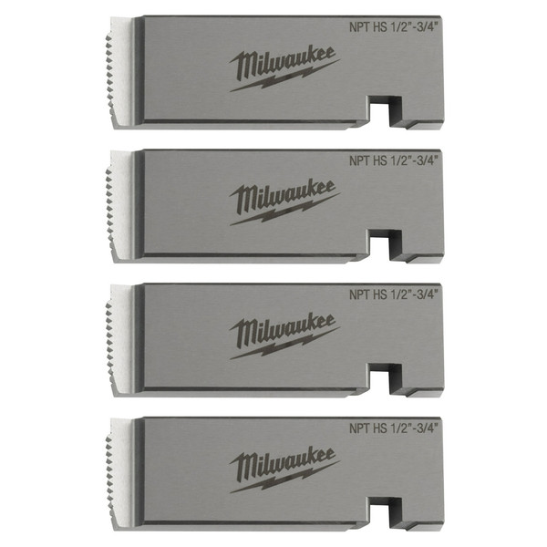 Milwaukee 48-36-1203 1/2"-3/4" HIGH SPEED NPT Universal Pipe Threading Dies