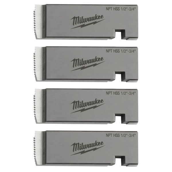 Milwaukee 48-36-1205 1/2"-3/4" HIGH SPEED FOR STAINLESS NPT Universal Pipe Threading Dies