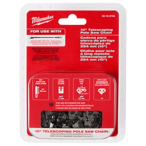Milwaukee 49-16-2759 10" Telescoping Pole Saw Chain