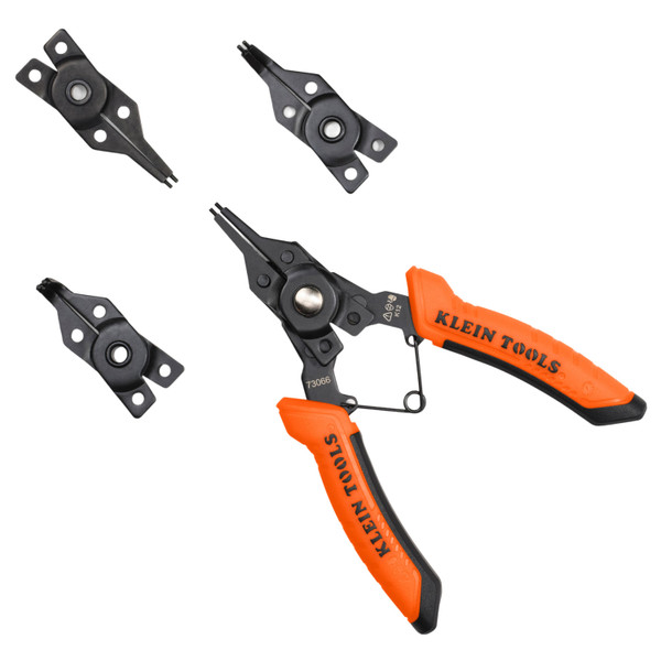 Klein Tools 73066 6-in-1 Interchangeable Snap Ring Pliers