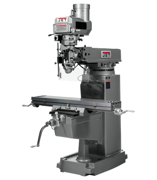 JET JT9-691208 JTM-1050VS2 Mill With 3-Axis Newall NMS800 DRO (Quill) With X-Axis Powerfeed
