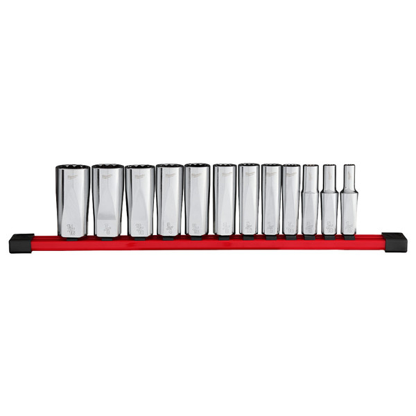 Milwaukee 48-22-9421 12pt Deep Well Socket Set - SAE