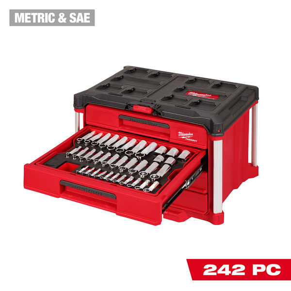 Milwaukee 48-22-9491 242pc Metric & SAE Socket Set