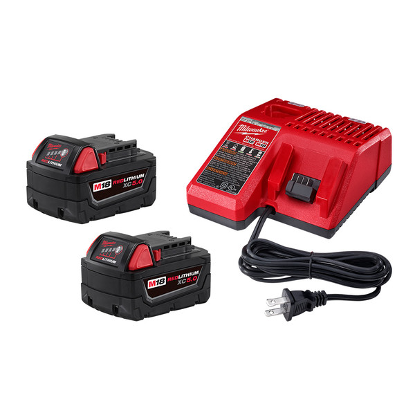 Milwaukee 48-59-1852B M18 XC5.0Ah 2PK Starter Kit