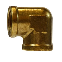 Midland Metal 28009 90 deg Elbow, 1/8 in FNPT x 1/8 in FNPT, Brass