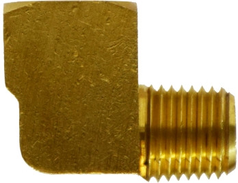 Midland Metal 28157 90 deg Street Elbow, 1/4 in MIP x 1/4 in FIP, Brass