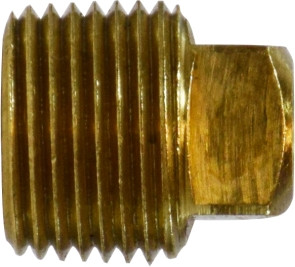Midland Metal 28089 Barstock Square Head Plug, 1 in FNPT, 1.24 in, Brass