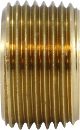 Midland Metal 28122 Face Bushing, 3/8 in MNPTF x 1/8 in FNPTF, 1/2 in, Brass