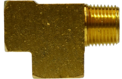 Midland Metal 28245 Street Tee, 1/8 in FNPTF x 1/8 in MNPTF x 1/8 in FNPTF, Brass