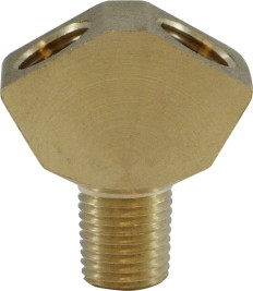 Midland Metal 28295 Wye, 1/4 in FIP x 1/4 in FIP x 1/4 in MIP, 1.56 in, Brass