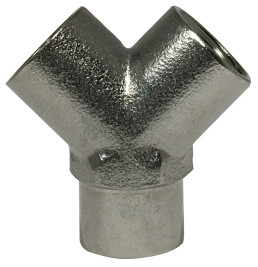 Midland Metal 28296 Wye, 1/4 in FIP x 1/4 in FIP x 1/4 in MIP, 1.4 in, Brass