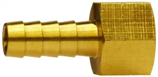 Midland Metal 32318 Rigid Adapter, 5/16 in Hose Barbed x 3/8 in MPT, Brass