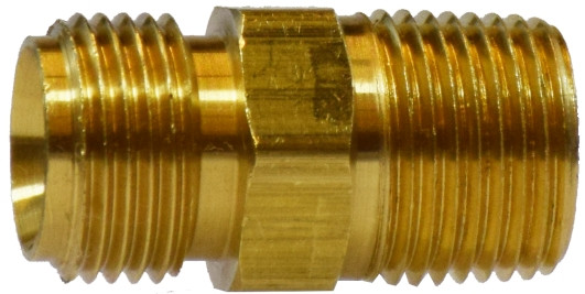 Midland Metal 32362 Ballseat Adapter, 3/8 in NPSM x 1/4 in MNPTF, Brass