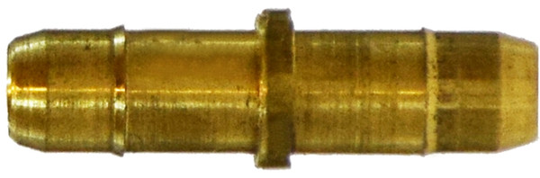 Midland Metal 21003 Single Barb Mini Splicer, 1/4 in Tube OD x 1/4 in Tube OD, Brass