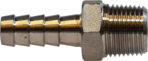 Midland Metal 973953 Adapter, 1/2 in Hose Barbed x 1/2 in MIP, Stainless Steel