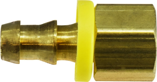 Midland Metal 30229 Rigid Female Adapter, 5/8 in Push-On Hose Barb x 1/2 in FIP, Brass
