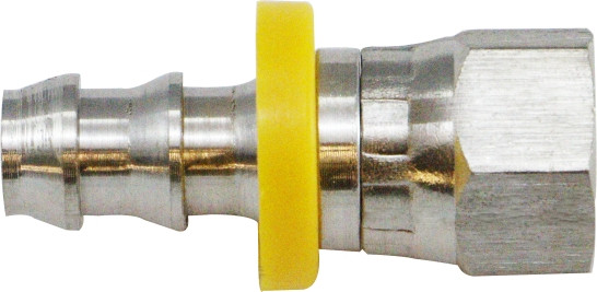 Midland Metal 30266SS Straight Swivel Adapter, 3/8 in Push-On Hose Barbed x 3/8 in Female 37 deg JIC Flared