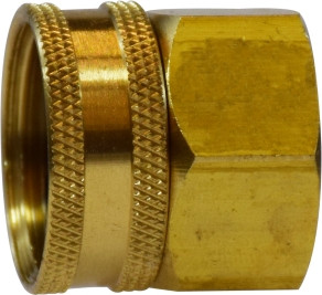 Midland Metal 30006 Straight Swivel Adapter, 3/4 in FGH x 3/4 in FIP, Brass