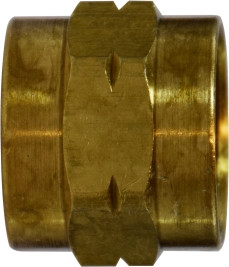Midland Metal 30012 No Swivel Straight Adapter, 3/4 in FGH x 3/4 in FGH, Brass