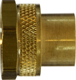 Midland Metal 30016 Straight Rigid Adapter, 3/4 in FGH x 1/8 in FIP, Brass