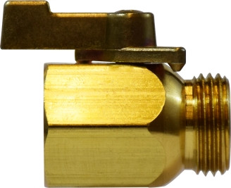Midland Metal 30161 Ball Valve, 3/4 in Nominal, FGH x MGH, 1 -Port/Way, 500 psi Pressure, 180 deg F