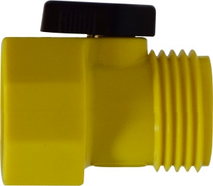 Midland Metal 30163 Ball Valve, 3/4 in Nominal, FGH x MGH, 35 to 100 deg F, Plastic Body