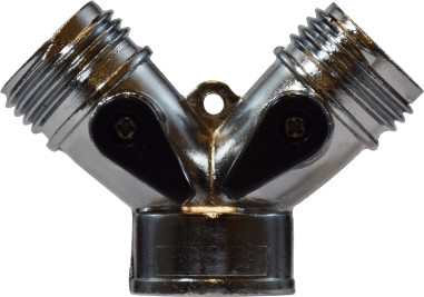 Midland Metal 30626 Wye Connector with Two Levers, 3/4 in FGH x 3/4 in MGH x 3/4 in MGH, Zinc