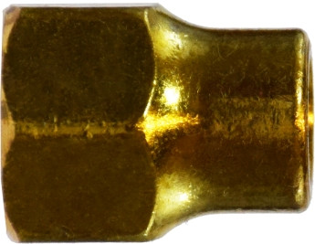 Midland Metal 10032 Hex Long Forged Nut, 5/8 in SAE 45 deg Flare, Brass