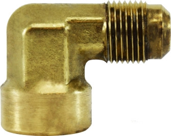 Midland Metal 10495 Swivel Elbow, 1/2 in SAE 45 deg Male Flared x 1/2 in SAE 45 deg Female Flared, Brass