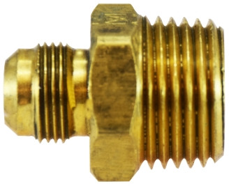 Midland Metal 14017 Space Heater Male Adapters, Space Heater and Gas Range Fittings, 3/8 x 1/2 Mip Space Heater, Brass Fittings