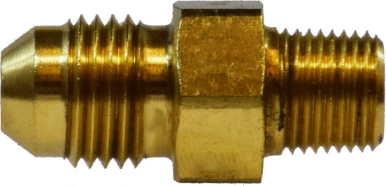 Midland Metal 28711 Straight Adapter, 3/4 in Male 37 deg JIC x 3/8 in MIP, 1.53 in, Brass
