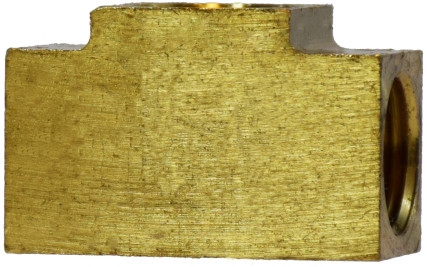 Midland Metal 12086 Union Tee, 3/16 in Inverted Flared x 3/16 in Inverted Flared x 3/16 in Inverted Flared, Brass
