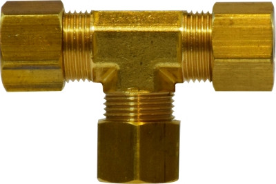 Midland Metal 18107 Tee, 5/8 in Compression x 5/8 in Compression x 5/8 in Compression, Brass