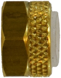 Midland Metal 20213 Hex Nut and Sleeve Assembly, 3/8 in Flareless, Brass