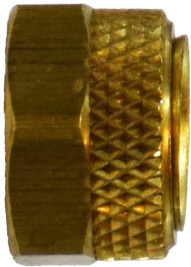 Midland Metal 20231 Universal Hex Nut and Sleeve Assembly, 3/8 in Flareless, Brass