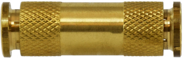 Midland Metal 20019 Union Connector, 1/4 in Push-In x 1/4 in Push-In, Brass